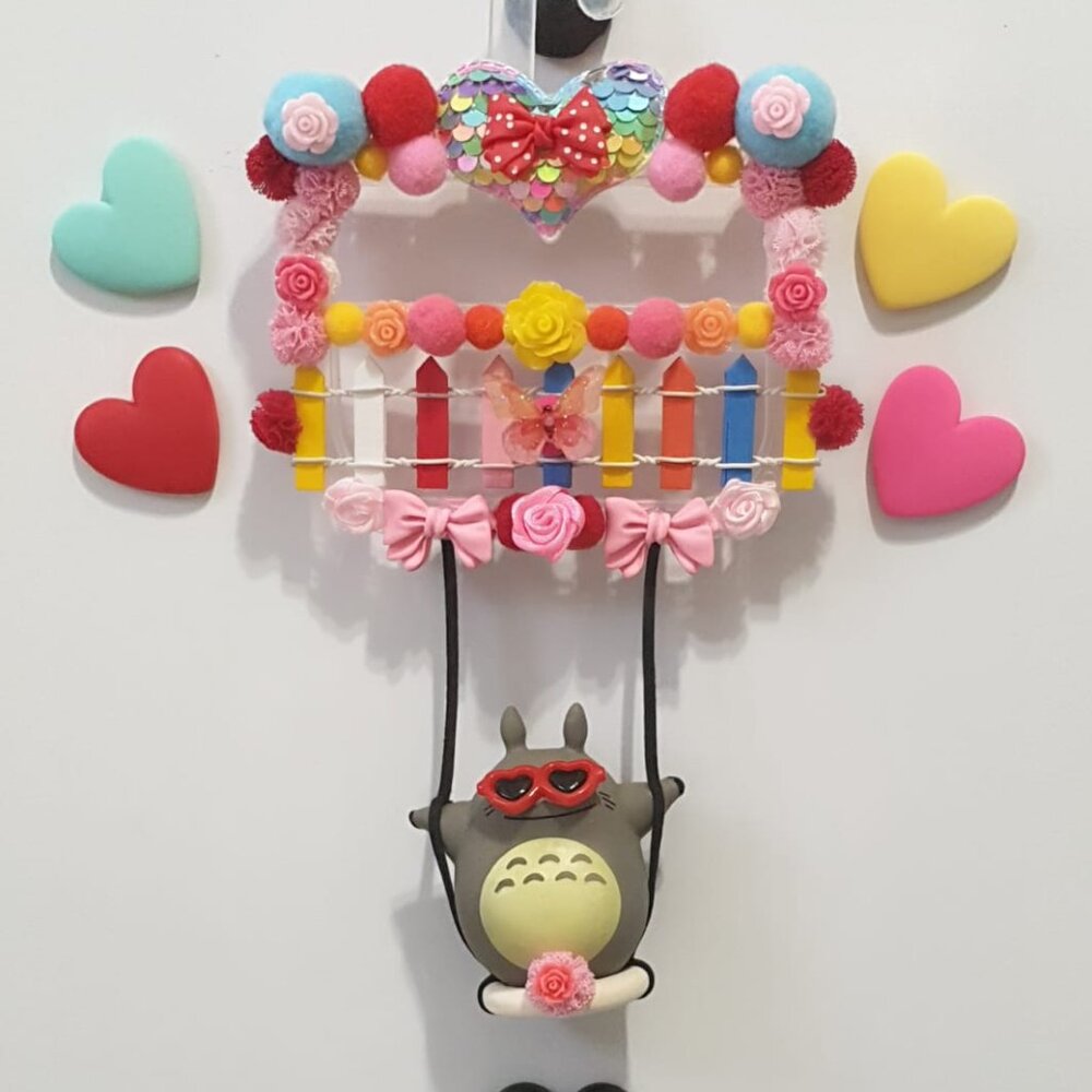 Totoro Studio Ghibli Floral Hanger Ornament Charm Wall Door Home Office Decor